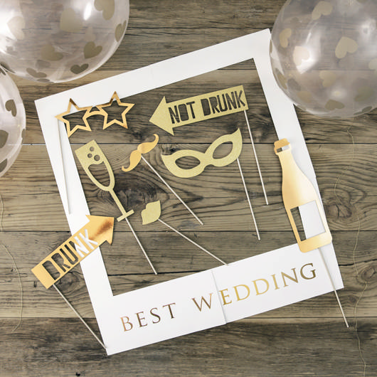 Best Wedding Selfie Props - 12 dele | Bryllup Photobooth - Temashop