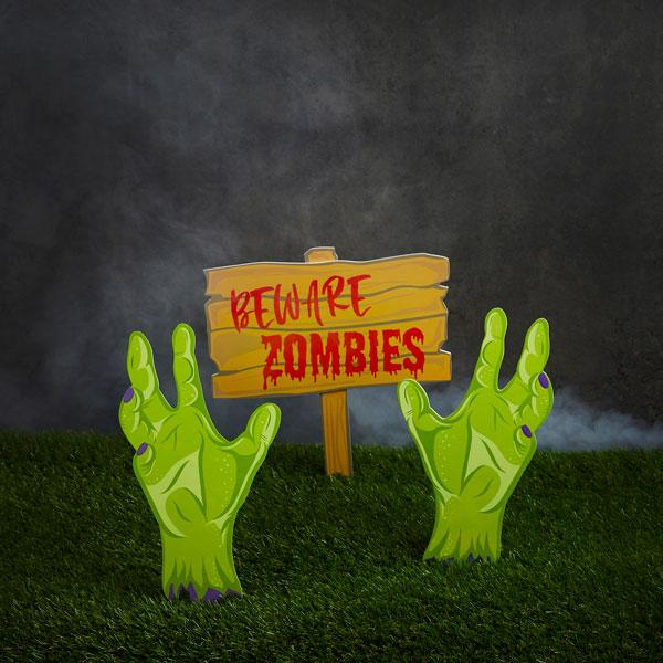 Beware Zombies Skilt