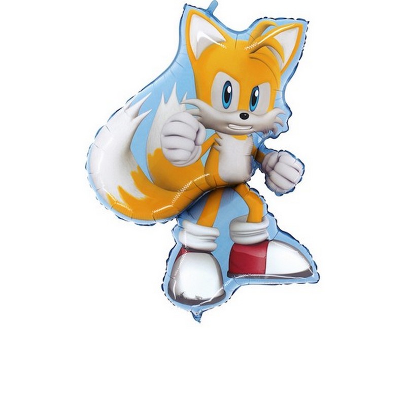 Sonic Tails Supershape Folieballon - 1 stk (56 x 66 cm) | Sonic Folieballoner - Temashop
