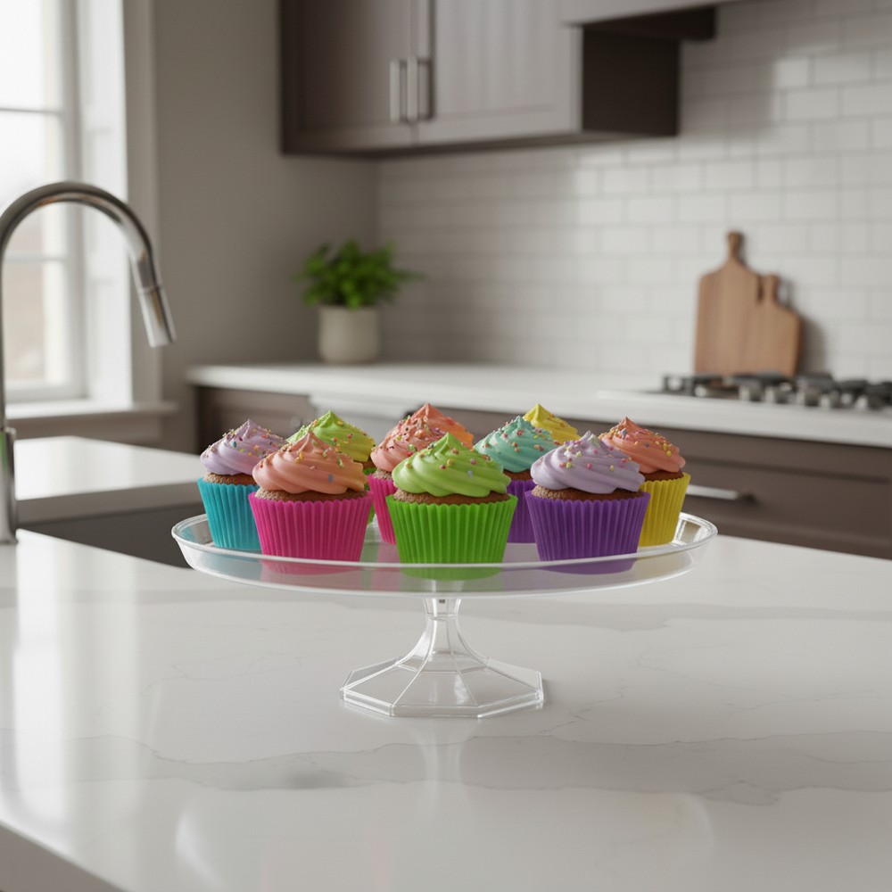 Pedestal Kagefad Transparent - 1 stk (34 cm) - Temashop