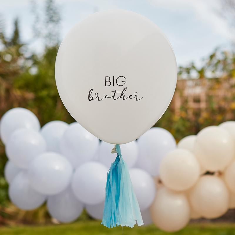 Big Brother Ballon - 1 stk (Ø 45 cm) | Gender Reveal Latexballoner - Temashop