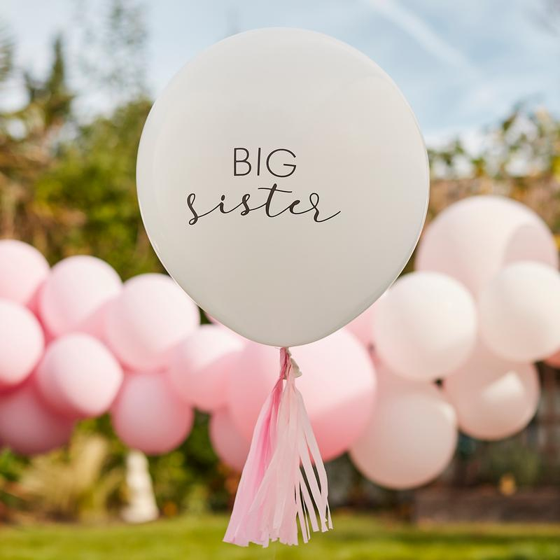 Big Sister Ballon - 1 stk (Ø 45 cm) | Gender Reveal Latexballoner - Temashop