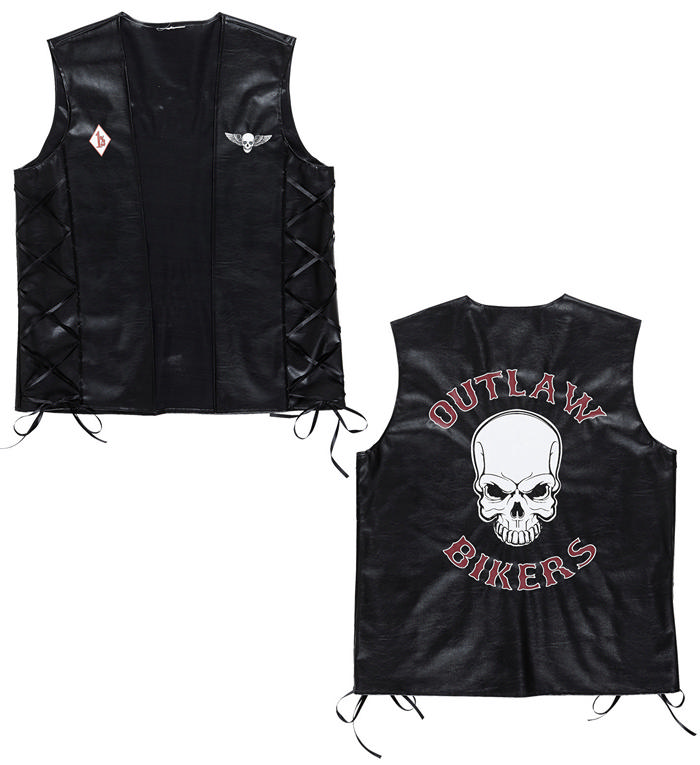 Biker Skelet Vest | Skelet Overdel - Beklædning - Temashop