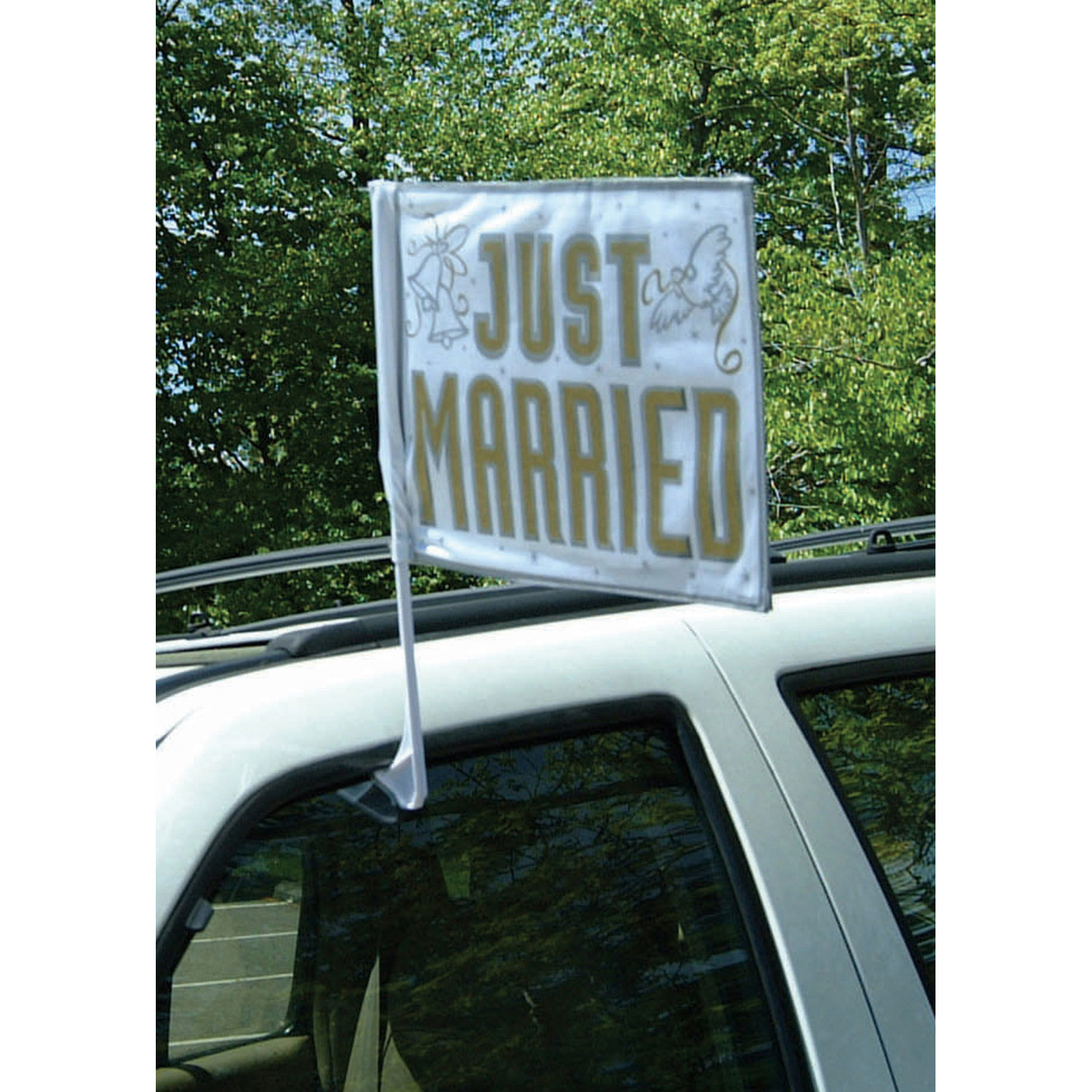 Bilflag Just Married