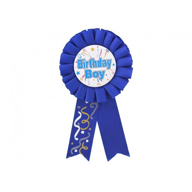 Birthday Boy Medaljerosette Blå | Fødselsdag dreng Badges / Brocher - Smykker - Temashop