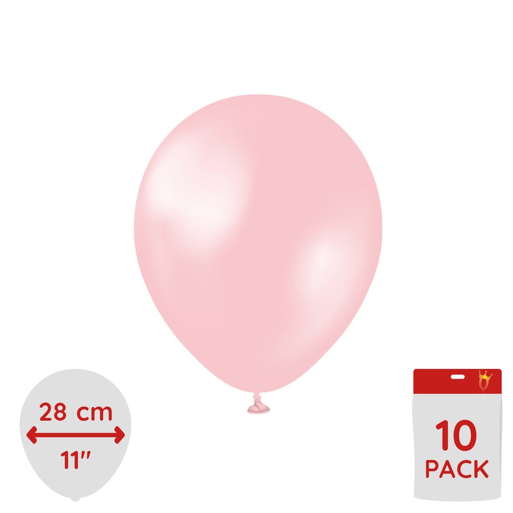 Latexballoner Perlemor Pink - 10 stk (28 cm) | Pink tema Latexballoner - Temashop