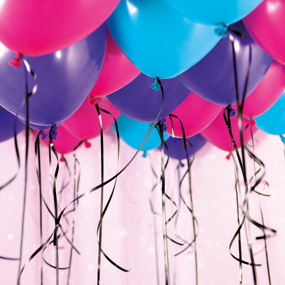 Dæmon Ballonloft Lyserød/Blå