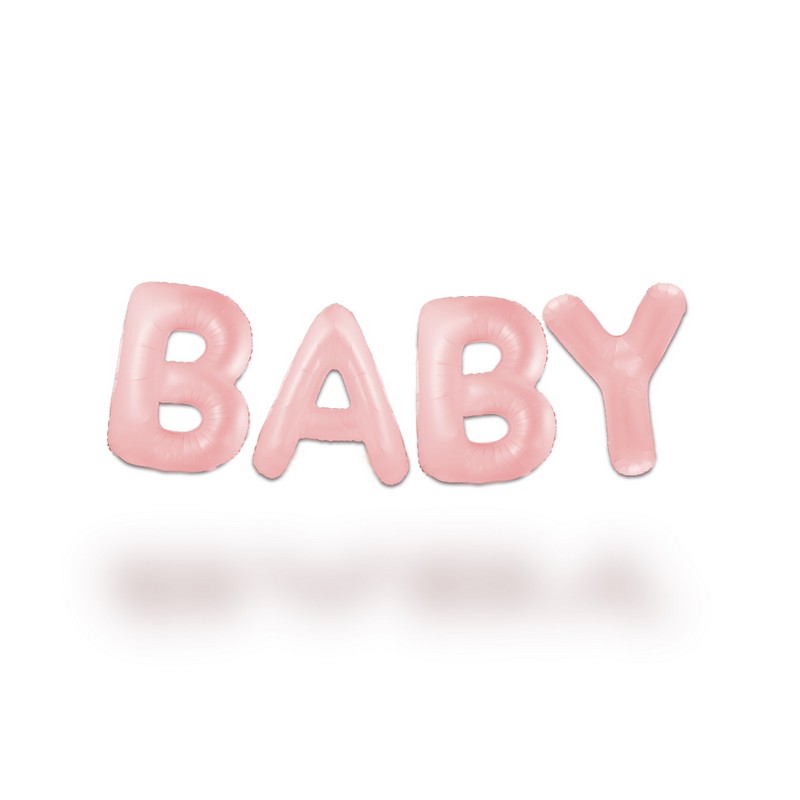Baby Ballonguirlande Pastelrosa