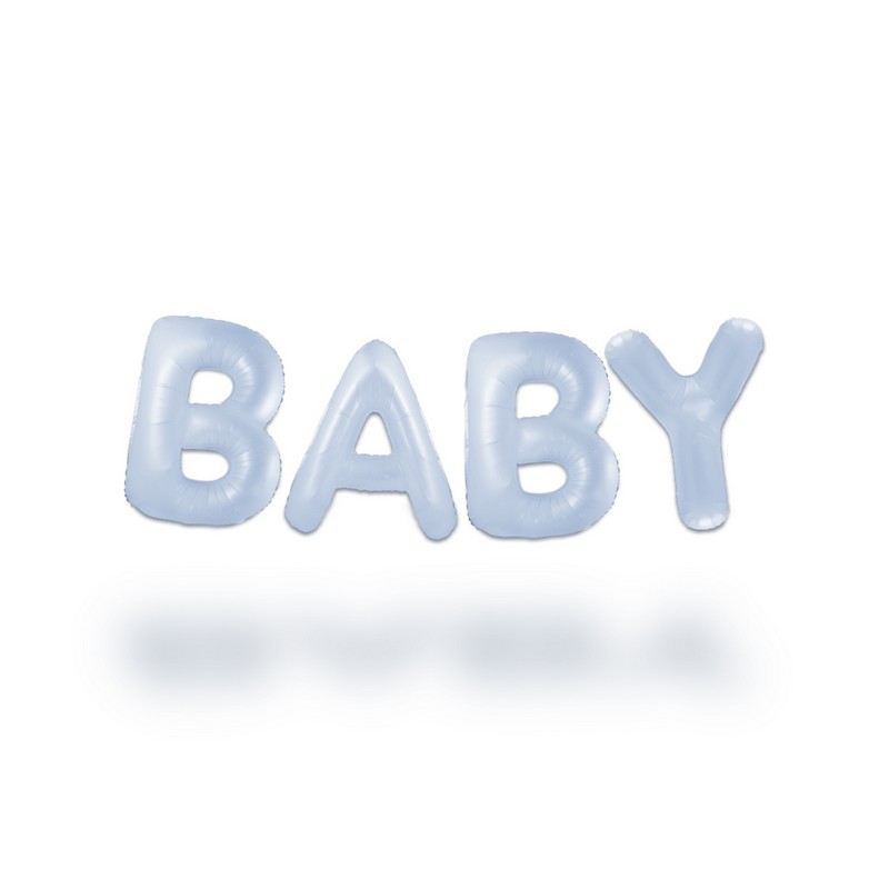Baby Ballonguirlande Pastelblå