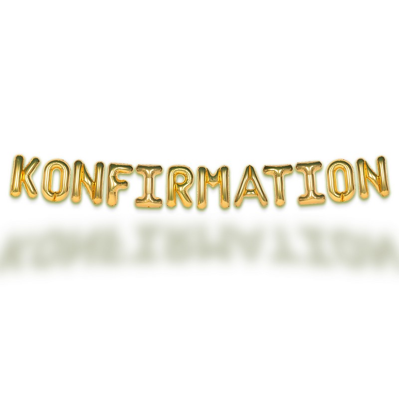 Konfirmation Ballonguirlande Guld