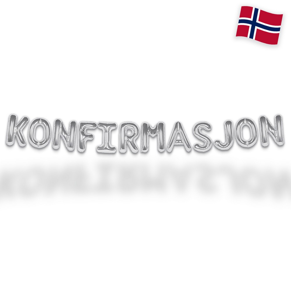 Konfirmasjon Ballonguirlande Sølv