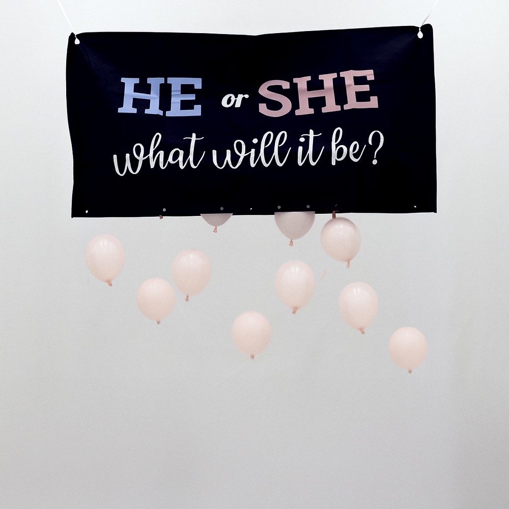 Gender Reveal Ballon Kit - 1 pakke (60 x 120 cm) | Gender Reveal Ballonloft - Temashop