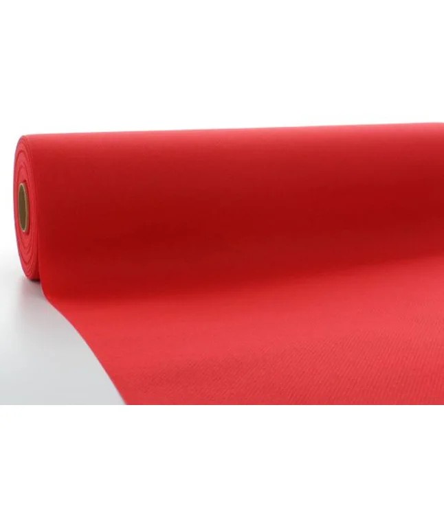 Luksus Airlaid Dug På Rulle Rød - 1 stk (118 cm x 25 m) | Rødt tema Duge - Temashop