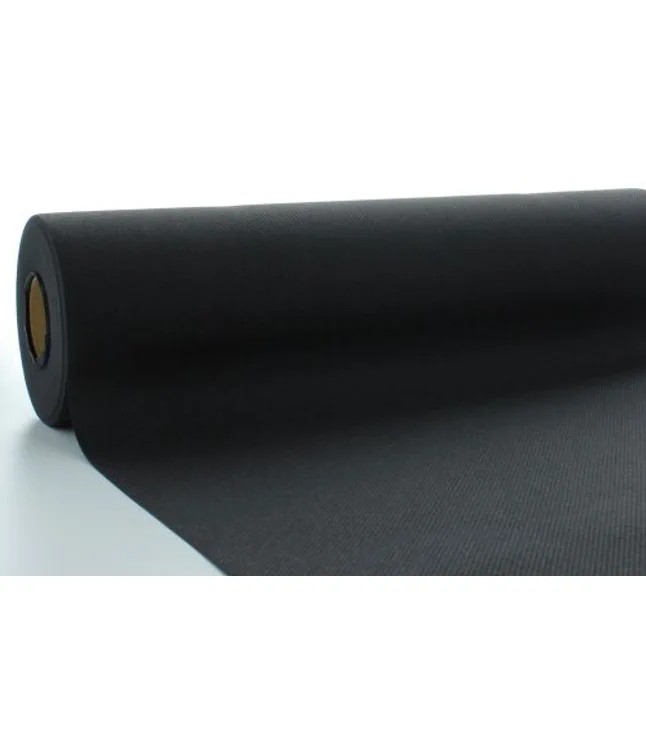 Luksus Airlaid Dug På Rulle Sort - 1 stk (118 cm x 25 m) | Sort tema Duge - Temashop
