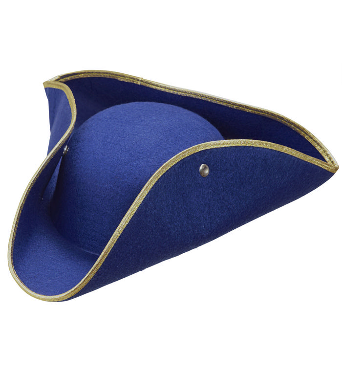Blå Pirat Hat | Renæssance Hat / Hue / Hjelm - Hovedtilbehør - Temashop