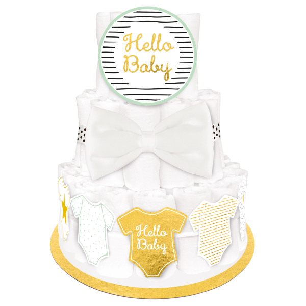 Blekage Hello Baby Dekorations Kit - 4 dele | Babyshower Dekorationspakker - Temashop