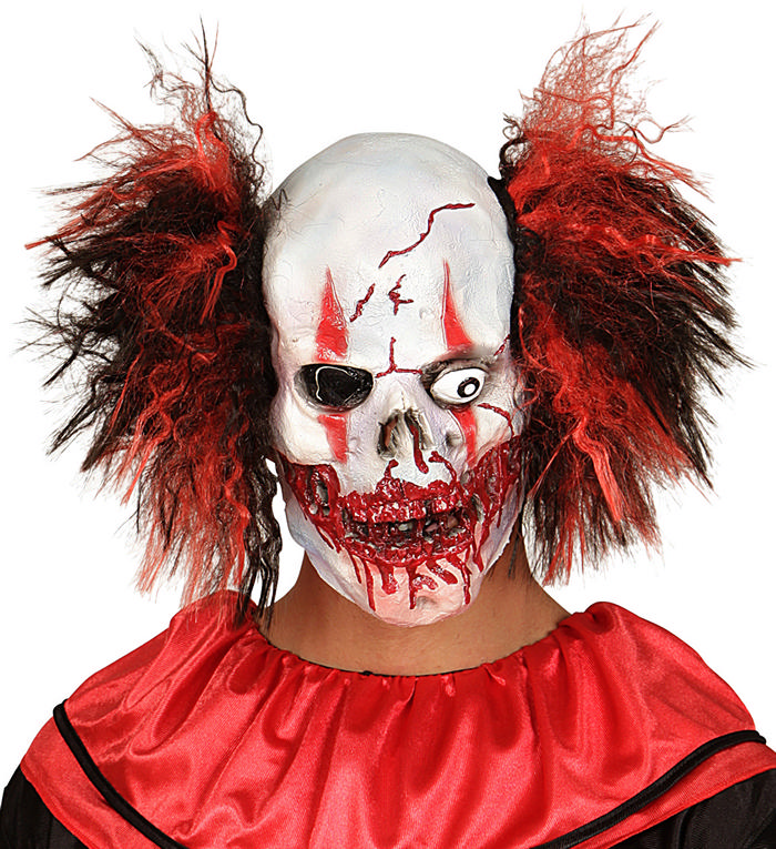 Blodig klovnemaske | Horror Clown Maske - Hovedtilbehør - Temashop