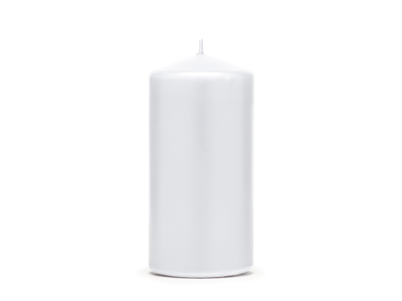 Bloklys Mat Hvid - 6 stk (12 x 6 cm) - Temashop