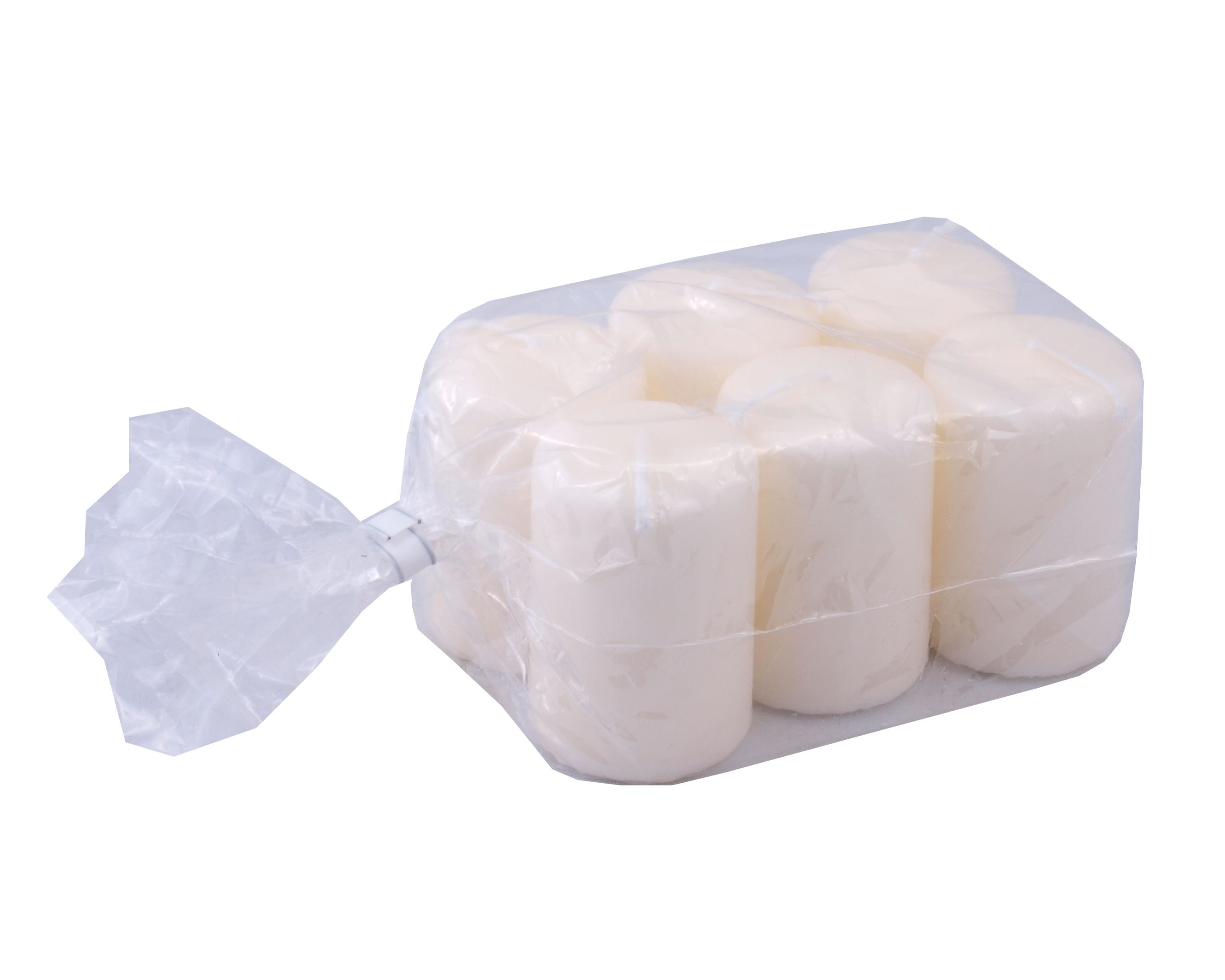 Bloklys Pakke Elfenbenshvid - 6 stk (4 x 6 cm) - Temashop