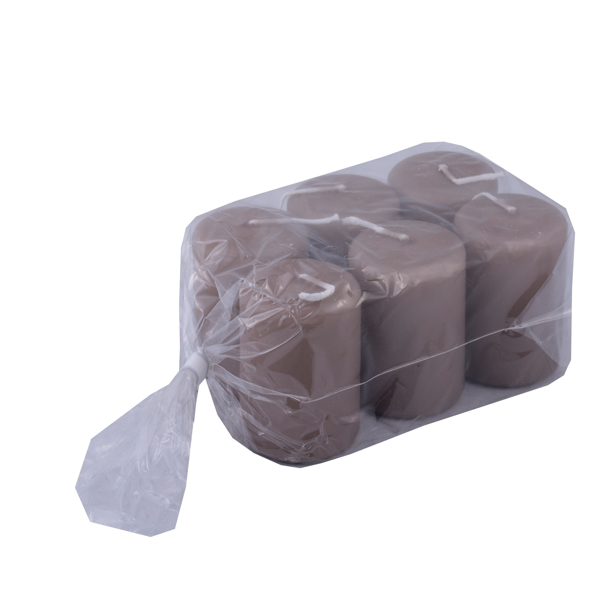Bloklys Pakke Mørk Sand - 6 stk (4 x 6 cm) - Temashop