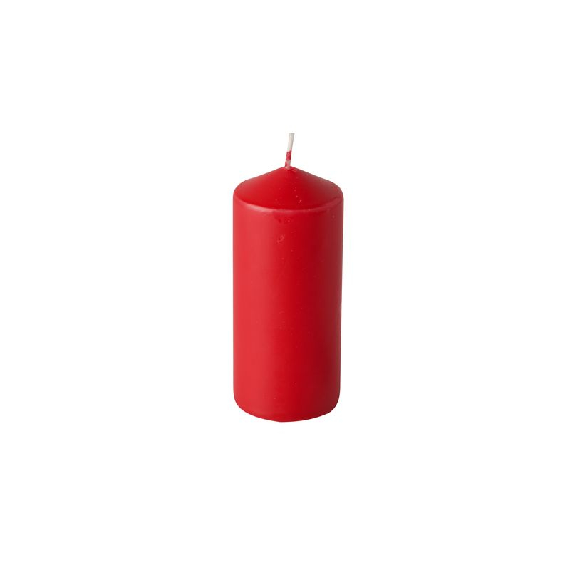 Bloklys Rød - 10 stk (9 x 4 cm) | Rødt tema Lys / lysestager - Temashop