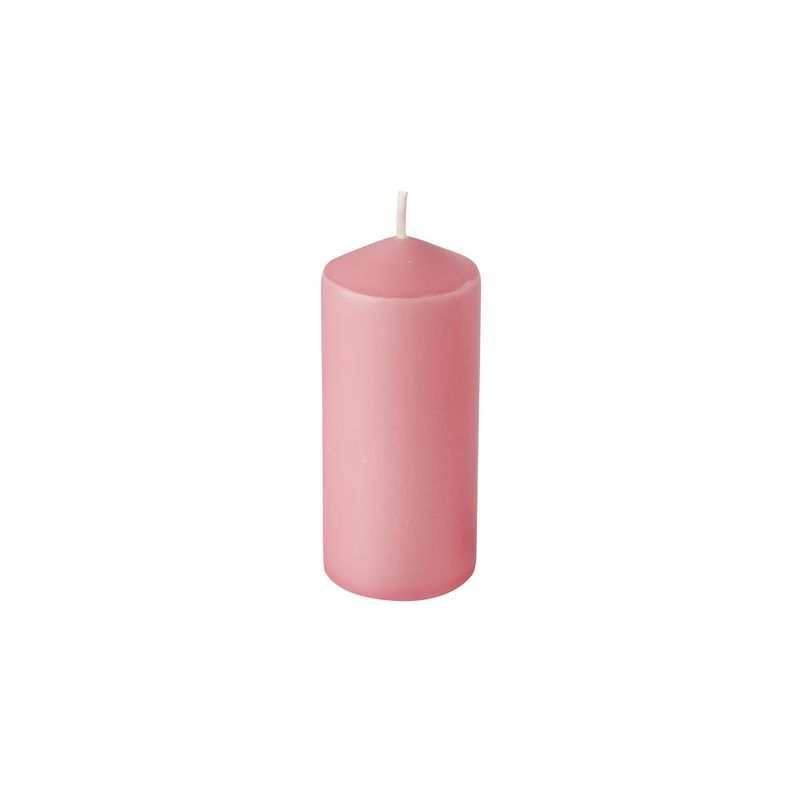 Bloklys Rosa - 10 stk (9 x 4 cm) | Pink tema Lys / lysestager - Temashop