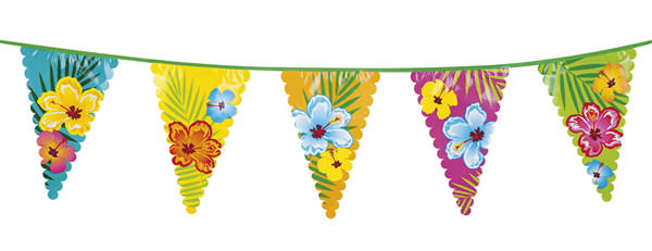 Hisbiscusblomster Vimpelguirlande