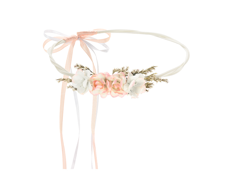 Blomsterkrans Hårpynt Lyserød (18 cm) | Blomst Hårbøjle / Pandebånd / Hårbånd - Hovedtilbehør - Temashop