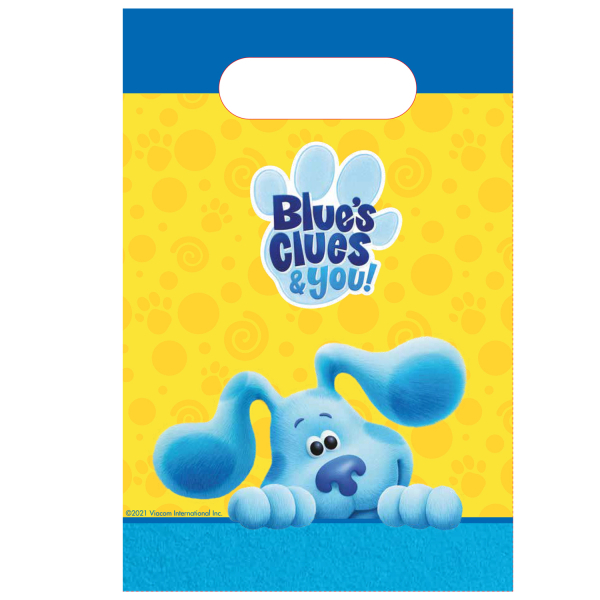 Blue's Clues Slikposer - 8 stk (15,8 x 23,6 cm) | Blues Clues Poser / Goodiebags - Temashop