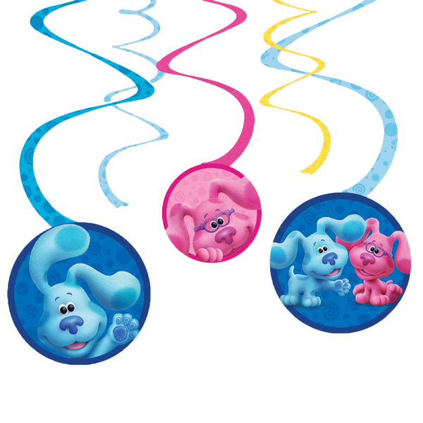 Blue's Clues Swirls - 6 stk (60 cm) | Blues Clues Spiraler/string - Temashop