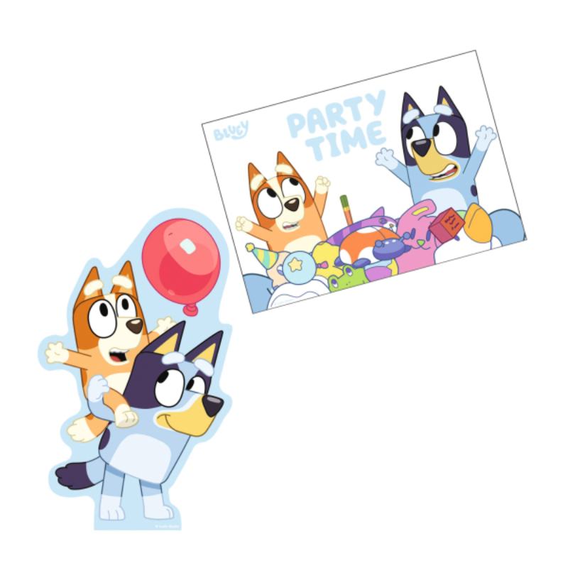Bluey Invitationer & Kuverter - 16 stk | Bluey Invitationer - Temashop