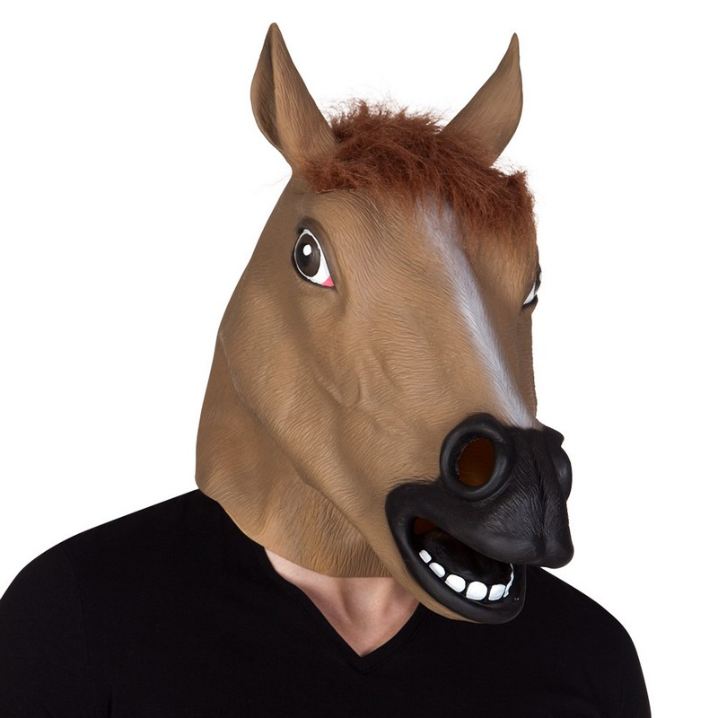 Hest Latexmaske | Hest Maske - Hovedtilbehør - Temashop