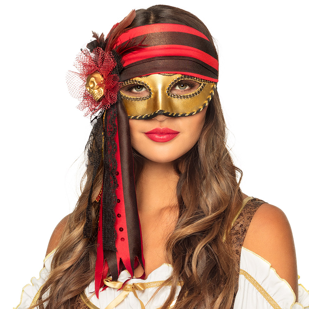 Venetiansk Pirat Øjenmaske | Pirat Maske - Hovedtilbehør - Temashop