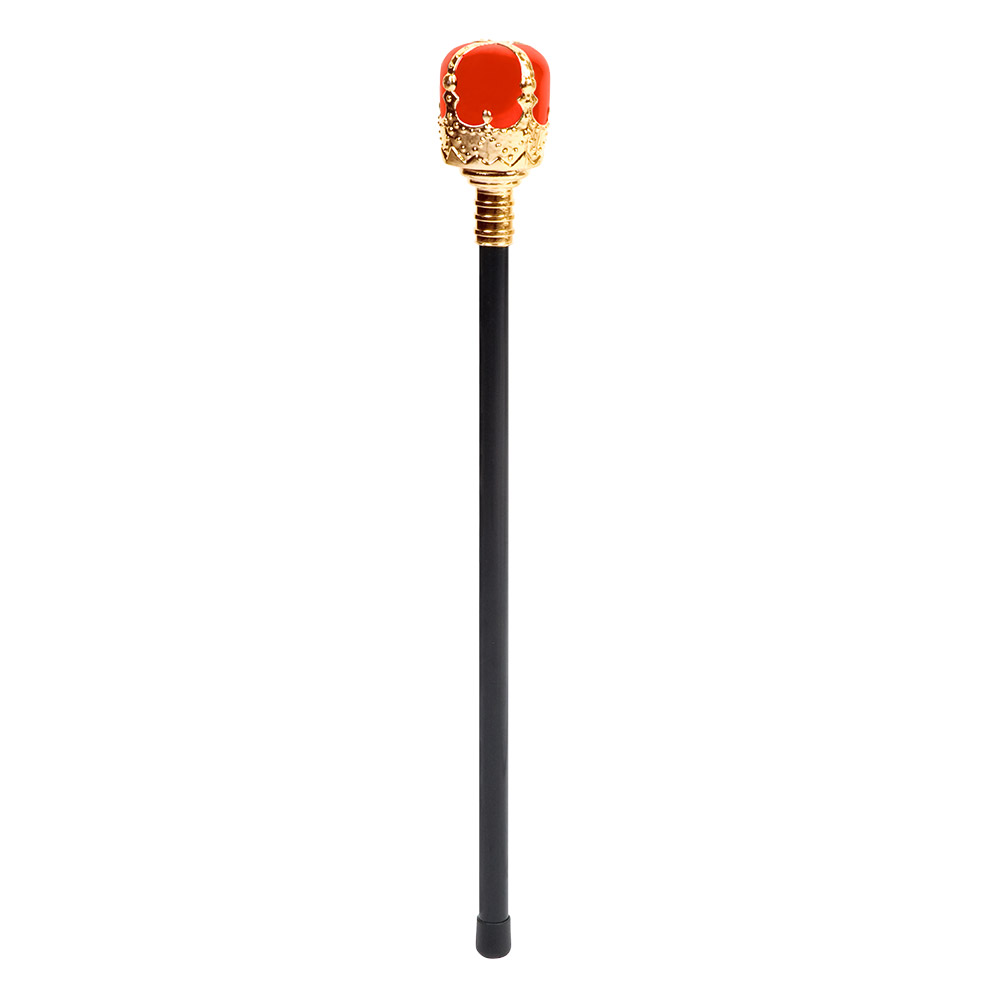 Kongescepter Rød (48 cm) | Konge Stokke / Stave - Kropstilbehør - Temashop
