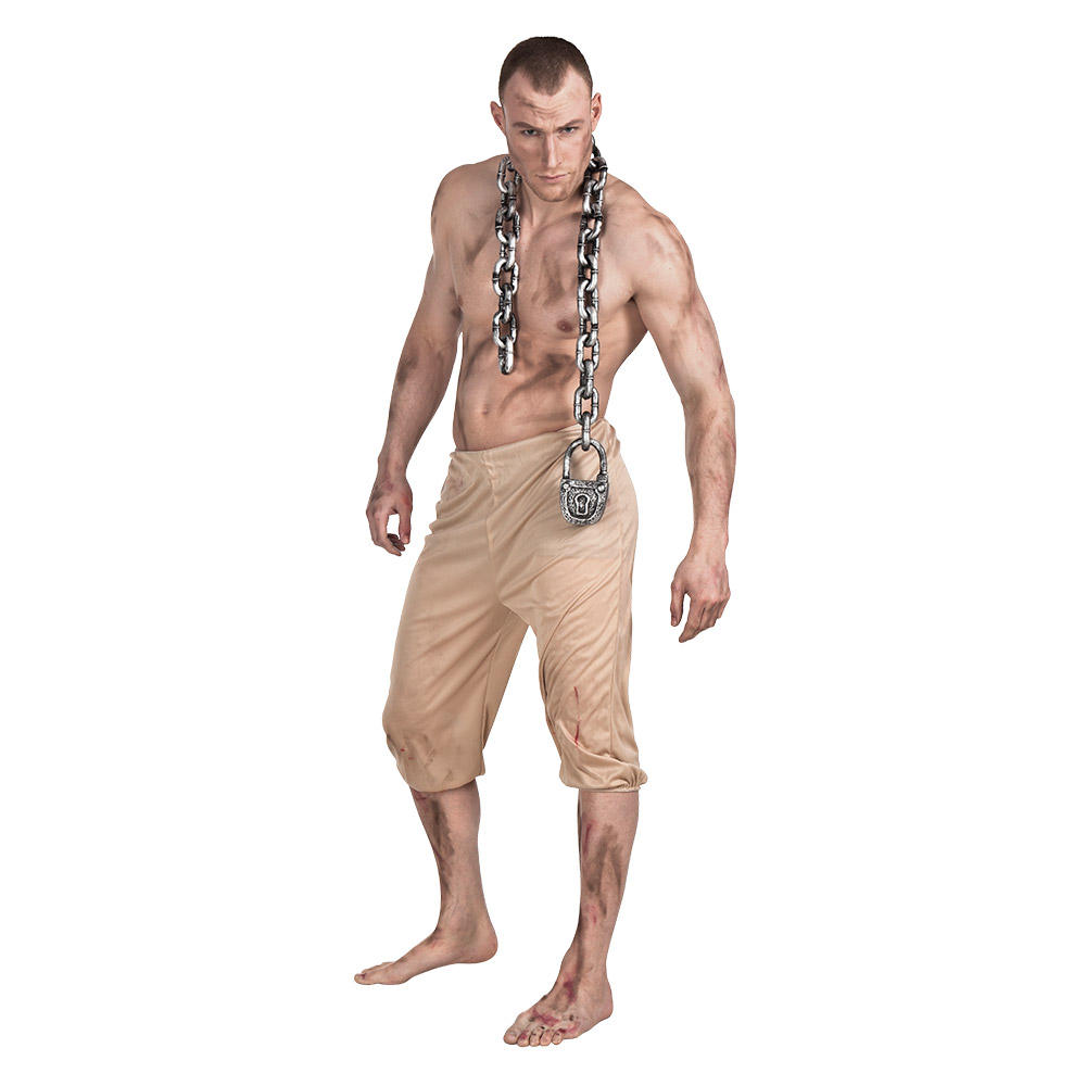 Dungeon Fangekæde Med Hængelås (123 cm) | Fange Våben - Kropstilbehør - Temashop