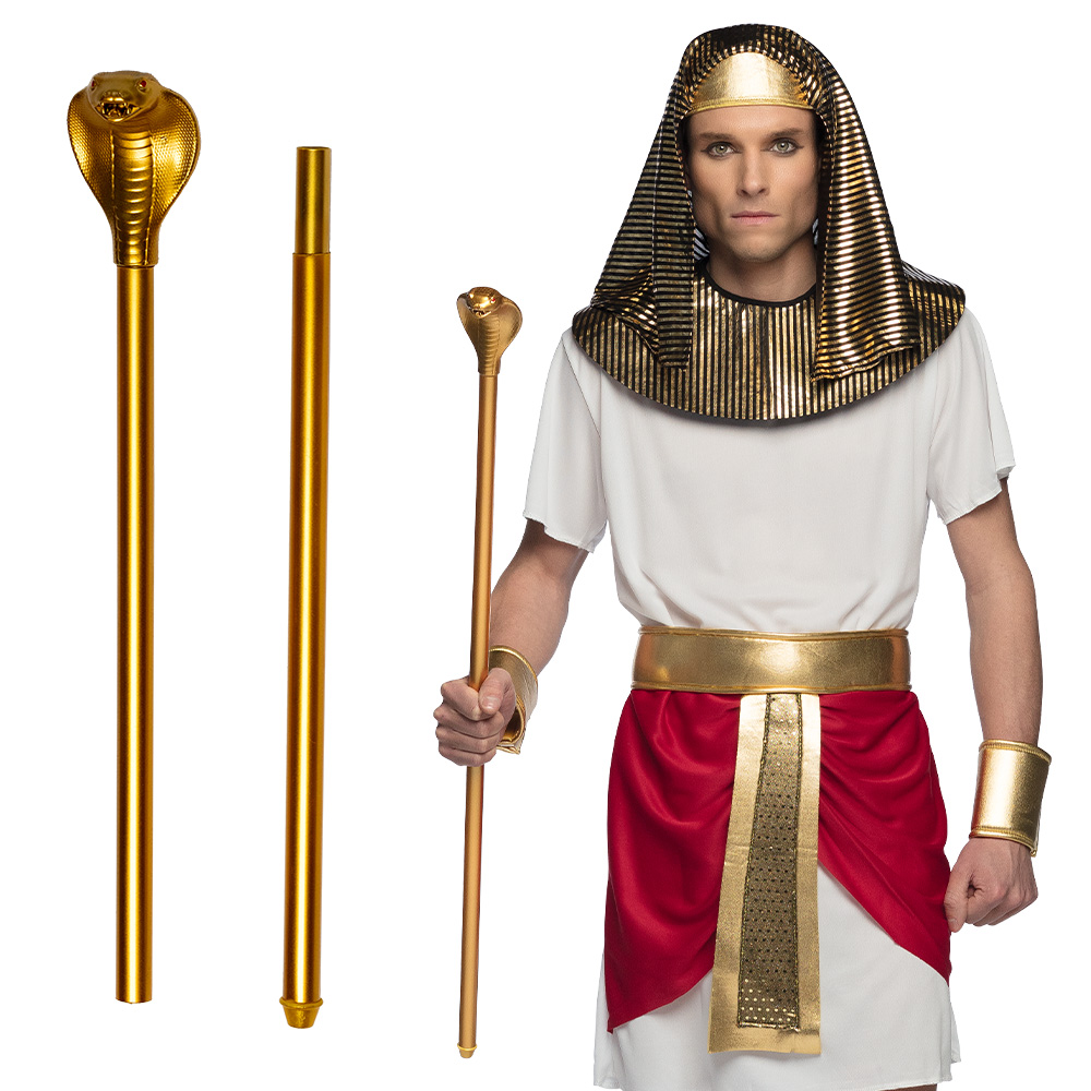 Slange Scepter Guld (90 cm) | Det gamle Egypten Stokke / Stave - Kropstilbehør - Temashop