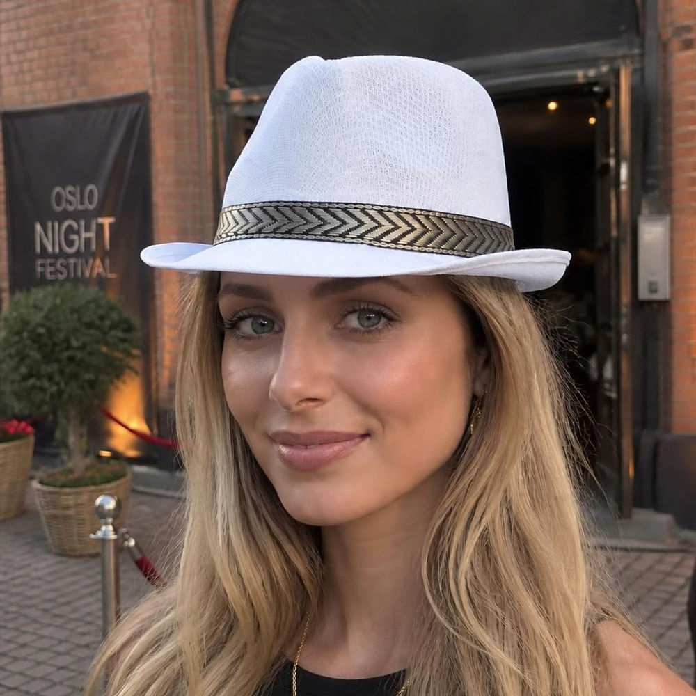 Gangster Fedora Hvid (59 cm) | 20'erne Gangster Hat / Hue / Hjelm - Hovedtilbehør - Temashop