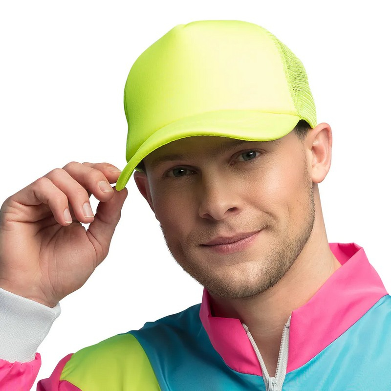 Kasket Neon Gul | UV / Neon Hat / Hue / Hjelm - Hovedtilbehør - Temashop