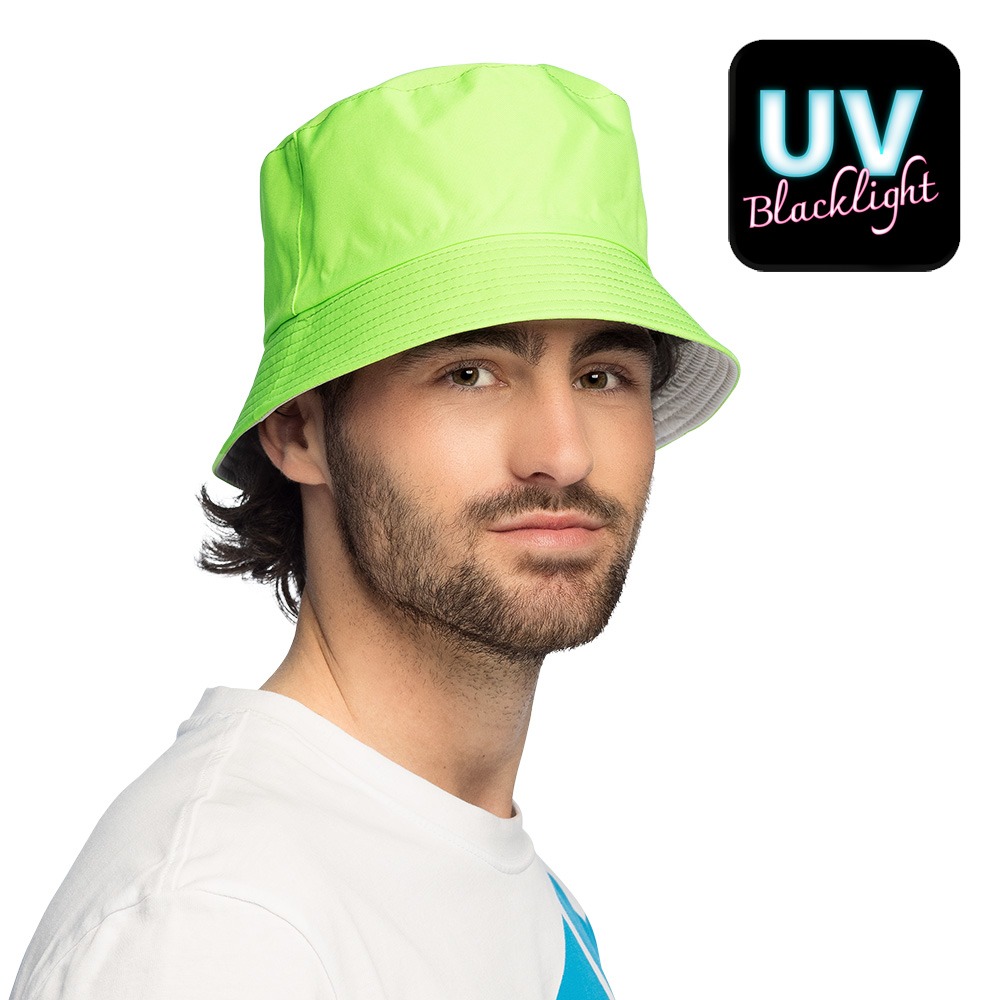 Bøllehat Neon Grøn (58 cm) | UV / Neon Hat / Hue / Hjelm - Hovedtilbehør - Temashop