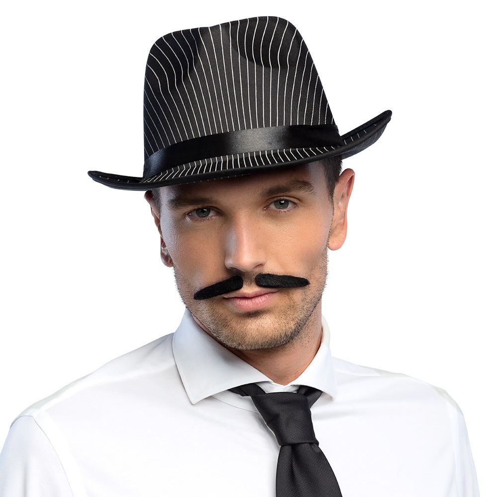 Gangster Overskæg Sort | 20'erne Gangster Skæg - Hovedtilbehør - Temashop