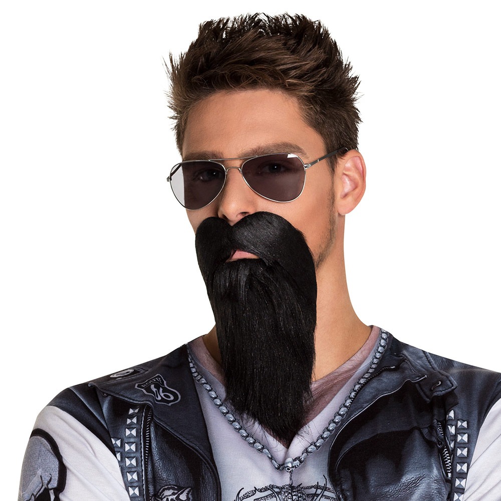 Biker Skæg Sort | Biker Skæg - Hovedtilbehør - Temashop