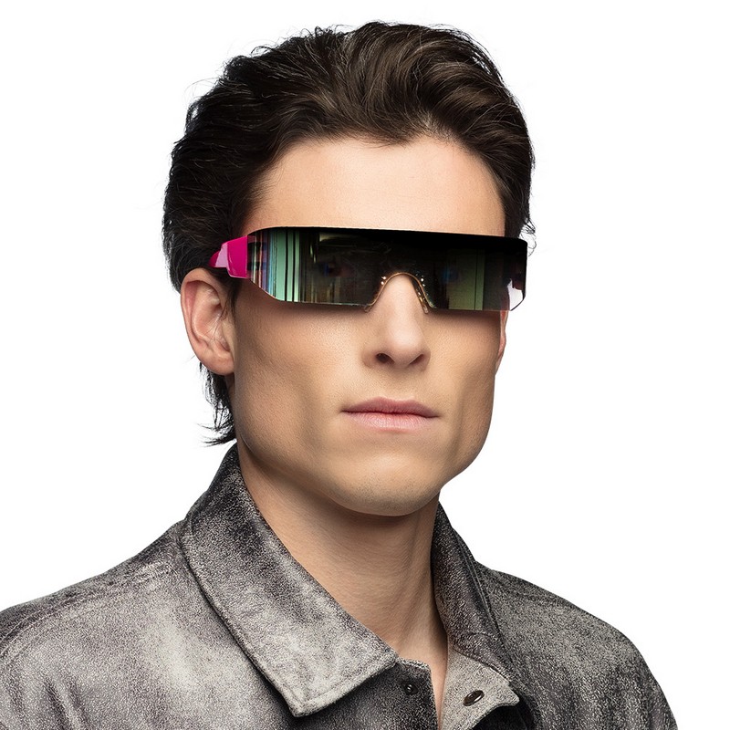 Sci-fi Briller Holografisk Pink | Festival Briller - Hovedtilbehør - Temashop