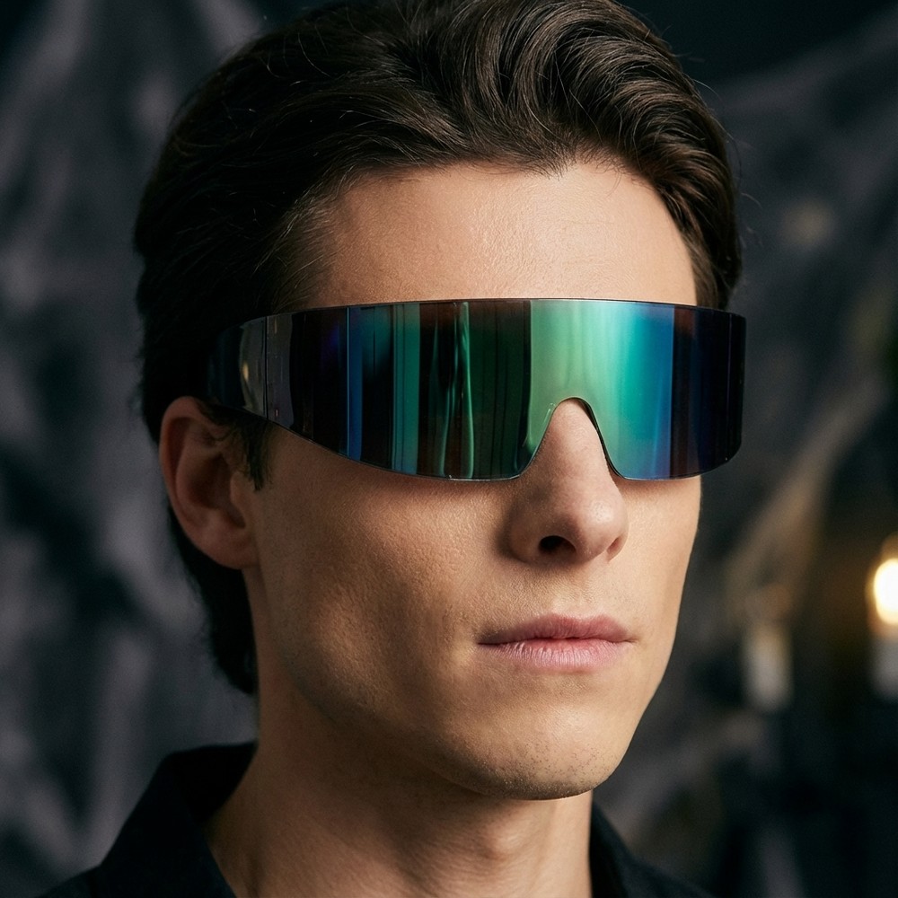 Sci-fi Briller Holografisk Galaxy | Festival Briller - Hovedtilbehør - Temashop