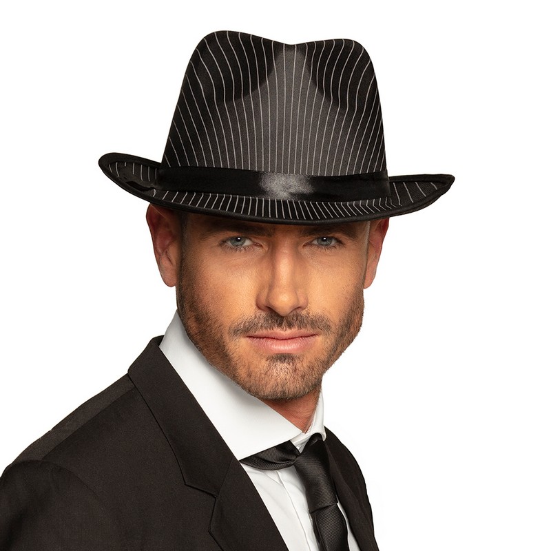 Tony Mafia Hat (59 cm) | 20'erne Gangster Hat / Hue / Hjelm - Hovedtilbehør - Temashop