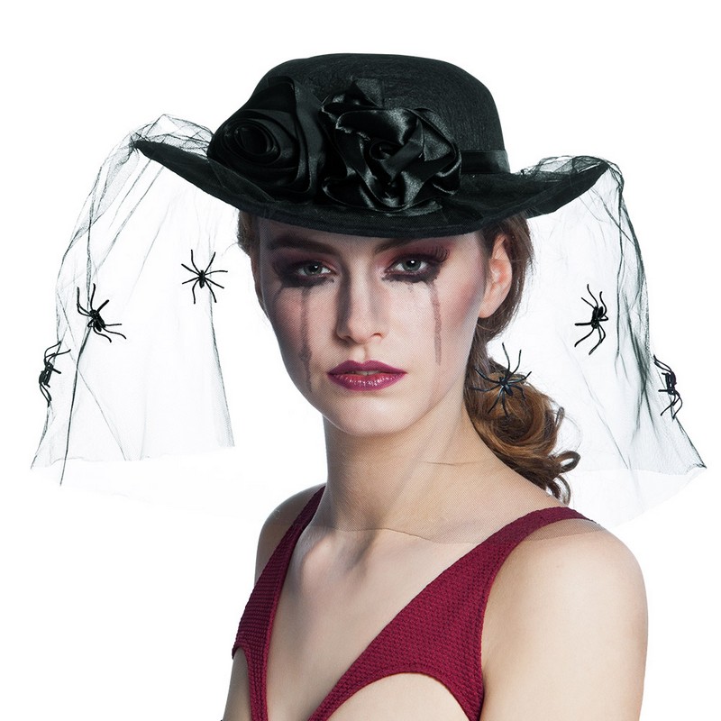 Edderkop Hat (57 cm) | Heks Hat / Hue / Hjelm - Hovedtilbehør - Temashop