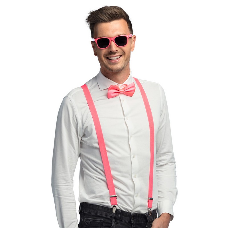 Neon Party Outfit Lyserød | UV / Neon Tilbehørskit - Kropstilbehør - Temashop