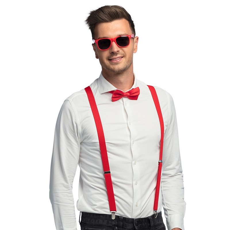 Party Outfit Rød | Rødt tema Tilbehørskit - Kropstilbehør - Temashop