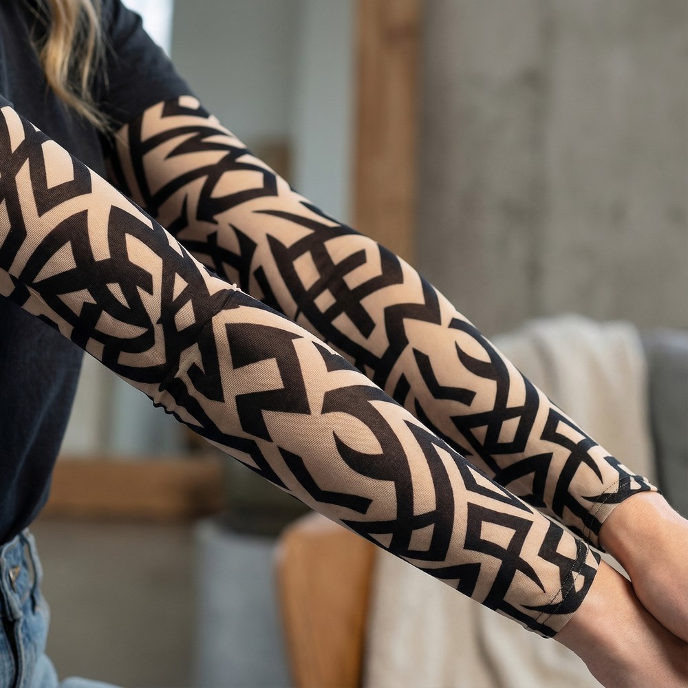 Tatoveringsærme Tribal | Biker Falske tatoveringer - Festtilbehør - Temashop