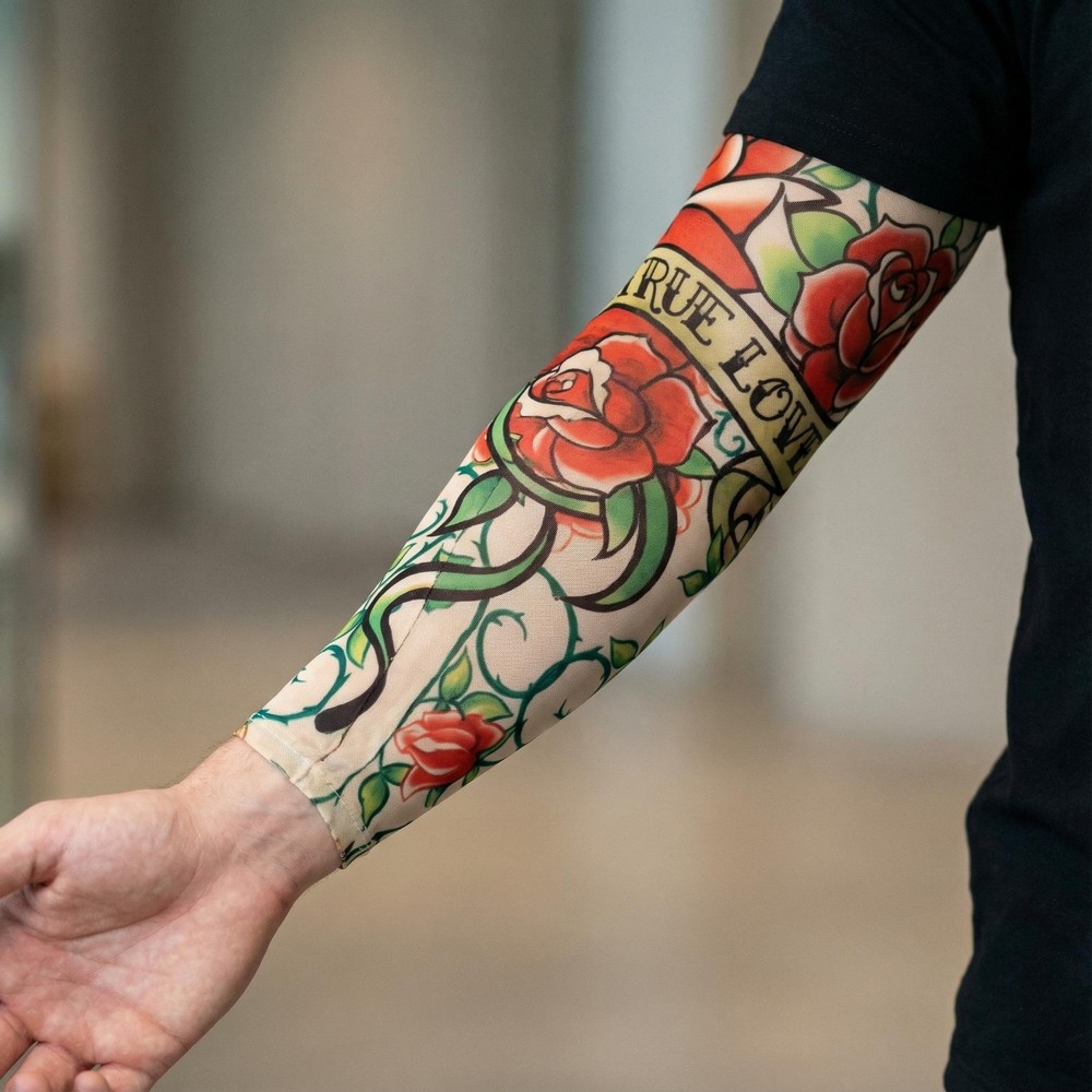 Tatoveringsærme True Love | Biker Falske tatoveringer - Festtilbehør - Temashop
