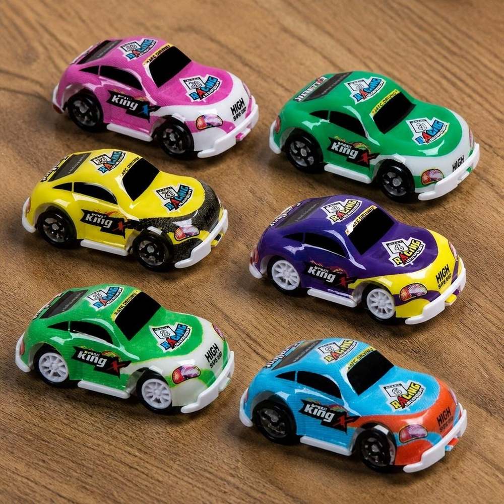 Pull Back Racerbiler (5 x 3 cm) | Racerløb tema Legetøj - Temashop